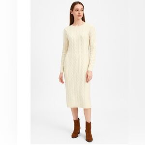 Primark Women's Soft Knitted Maxi Sweater Dress in Cream